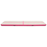 Oppblåsbar Gymnastikkmatte Med Pumpe 800X100X15 Cm Pvc Rosa