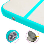 Oppblåsbar Gymnastikkmatte Med Pumpe 800X100X15 Cm Pvc Grønn