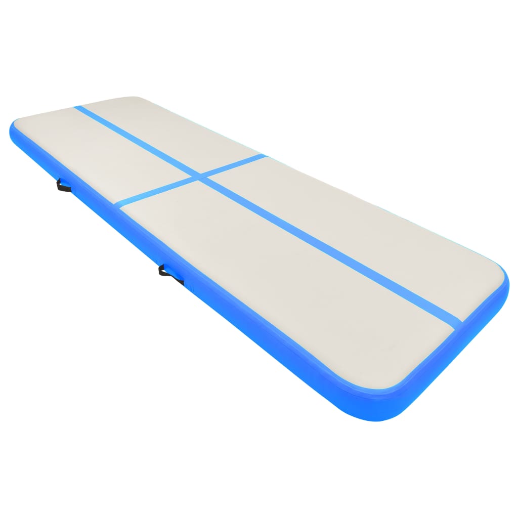 Oppblåsbar Gymnastikkmatte Med Pumpe 300X100X20 Cm Pvc Blå