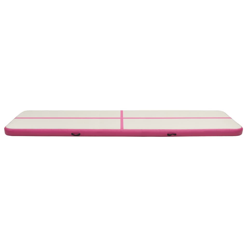 Oppblåsbar Gymnastikkmatte Med Pumpe 700X100X20 Cm Pvc Rosa