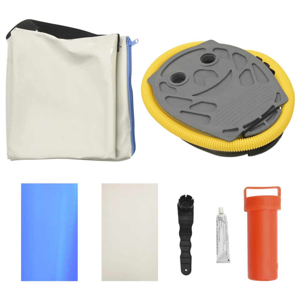 Oppblåsbar Gymnastikkmatte Med Pumpe 200X200X10 Cm Pvc Blå