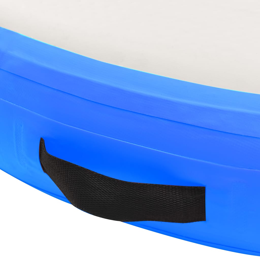 Oppblåsbar Gymnastikkmatte Med Pumpe 100X100X10 Cm Pvc Blå