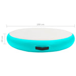 Oppblåsbar Gymnastikkmatte Med Pumpe 100X100X10 Cm Pvc Grønn