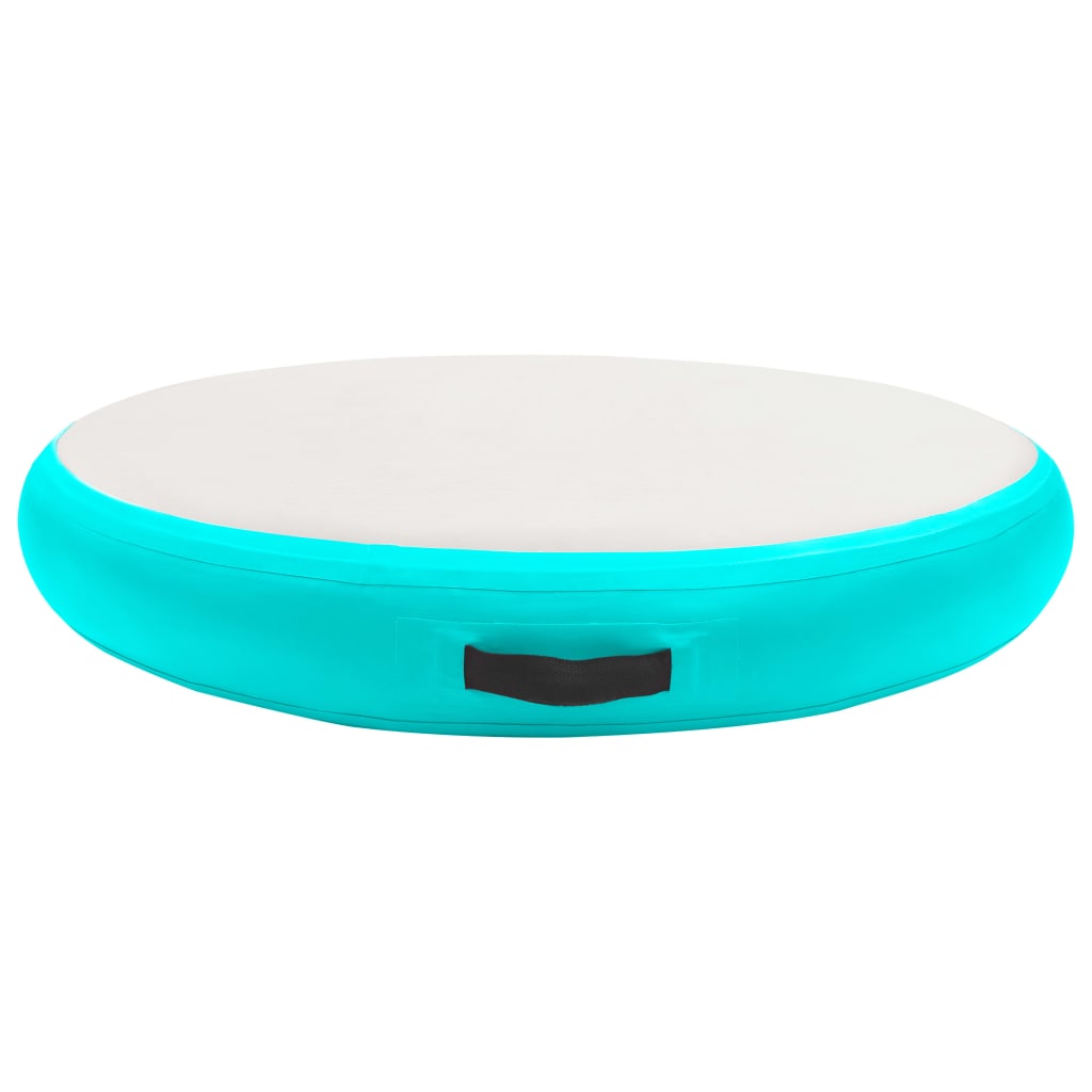 Oppblåsbar Gymnastikkmatte Med Pumpe 100X100X10 Cm Pvc Grønn