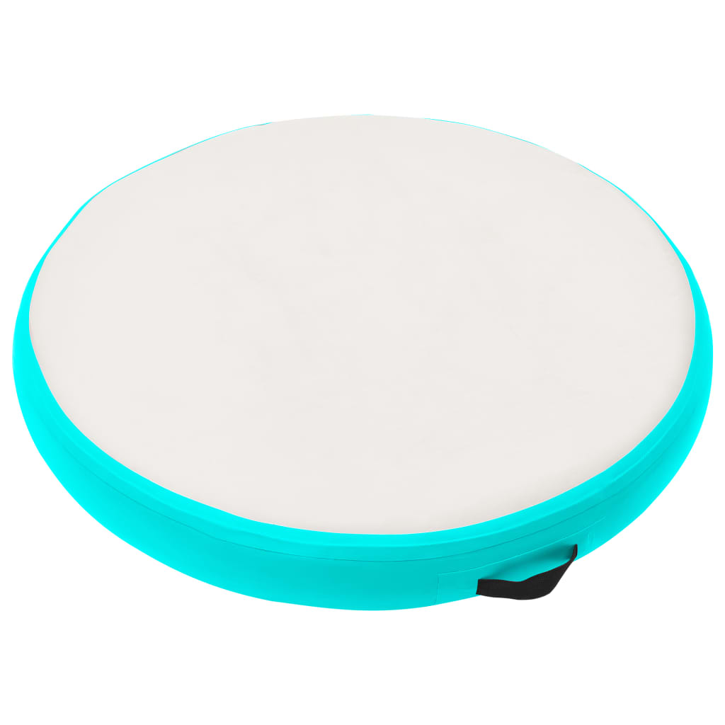 Oppblåsbar Gymnastikkmatte Med Pumpe 100X100X20 Cm Pvc Grønn