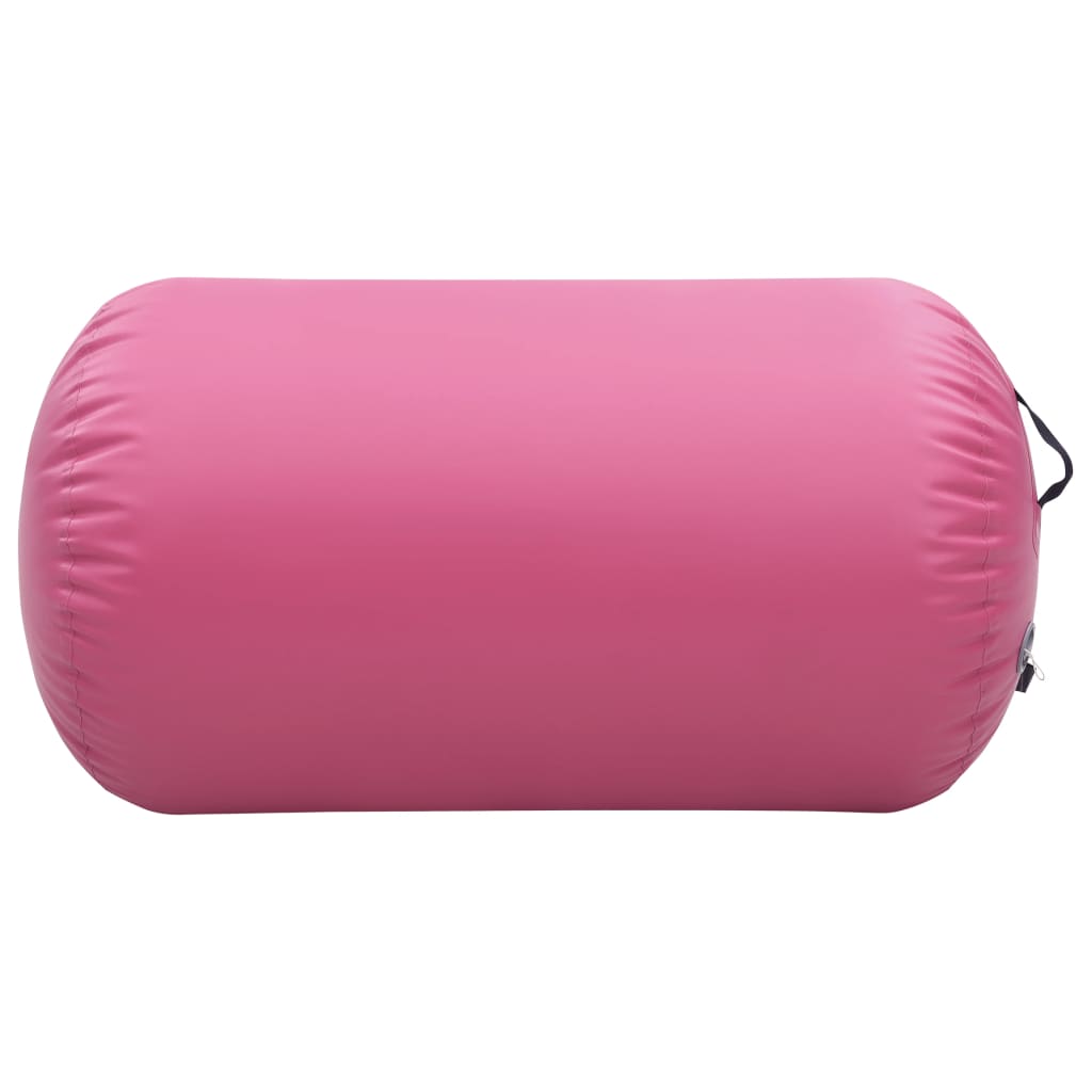 Oppblåsbar Gymnastikkrull Med Pumpe 100X60 Cm Pvc Rosa