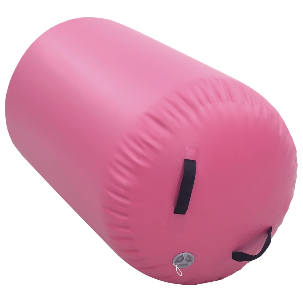 Oppblåsbar Gymnastikkrull Med Pumpe 100X60 Cm Pvc Rosa