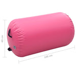 Oppblåsbar Gymnastikkrull Med Pumpe 100X60 Cm Pvc Rosa