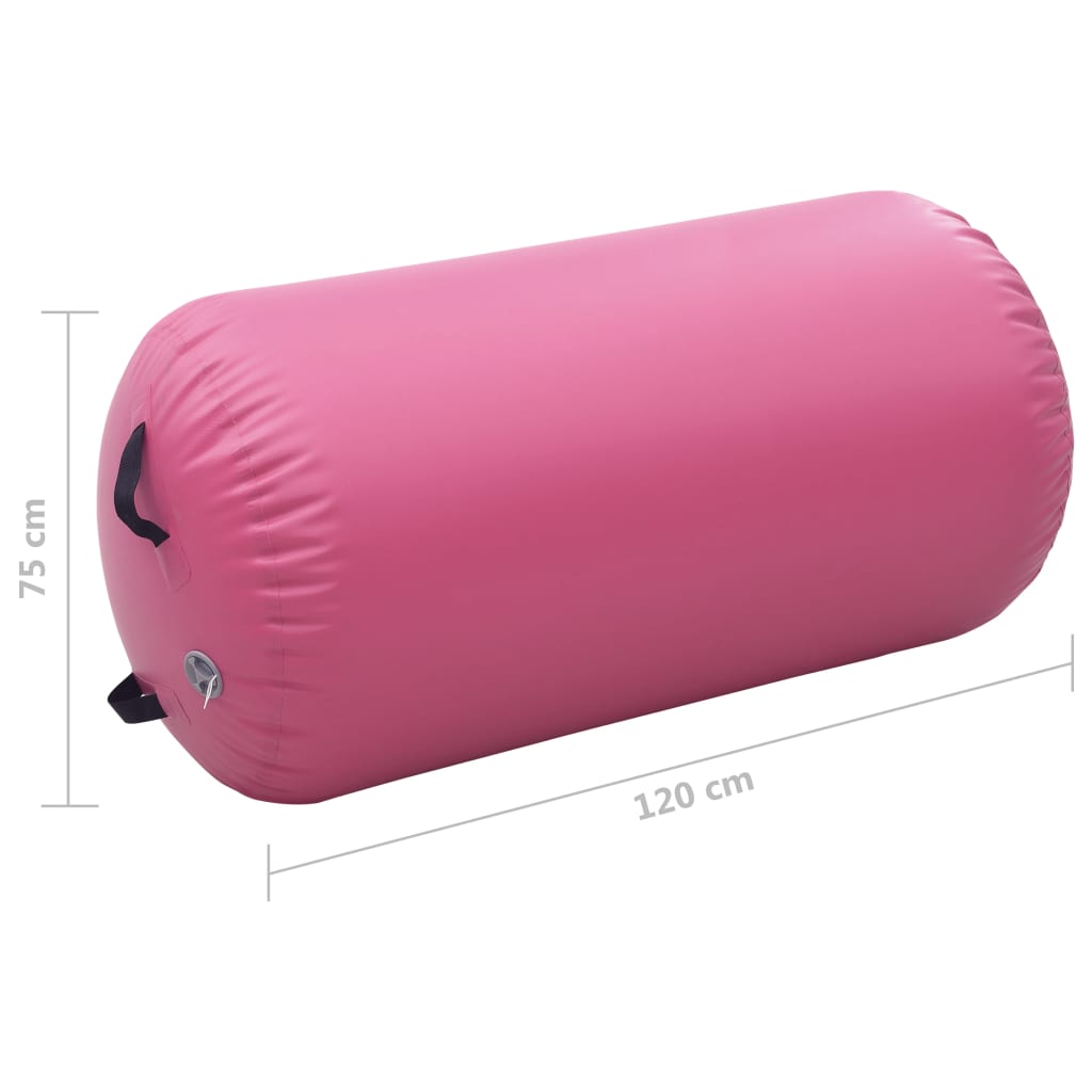 Oppblåsbar Gymnastikkrull Med Pumpe 120X75 Cm Pvc Rosa