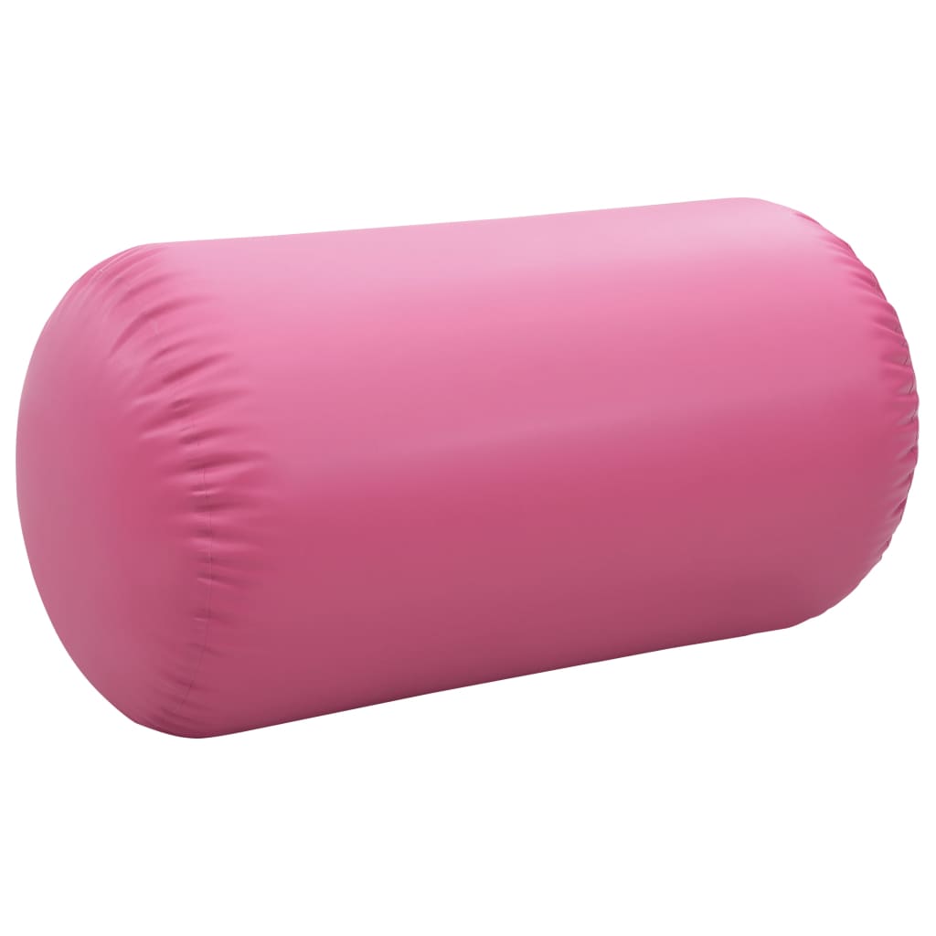 Oppblåsbar Gymnastikkrull Med Pumpe 120X75 Cm Pvc Rosa