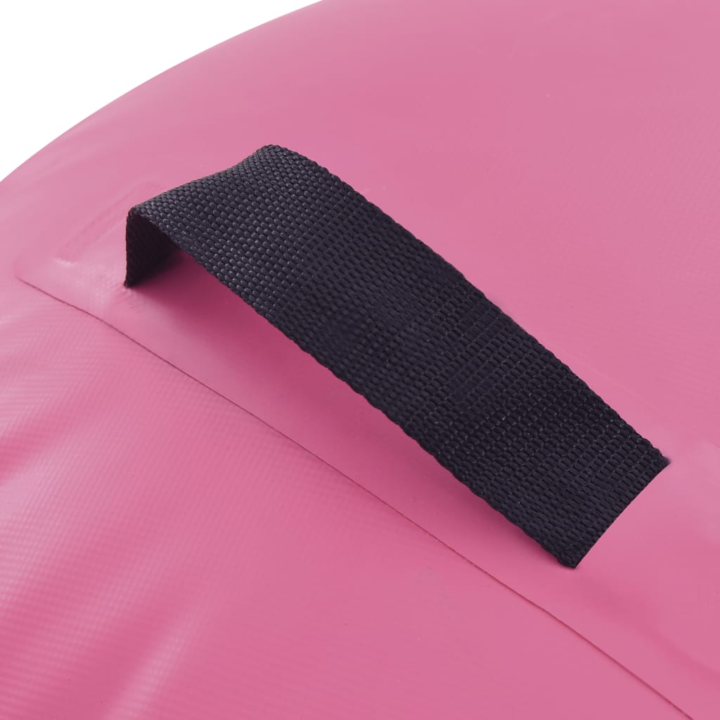 Oppblåsbar Gymnastikkrull Med Pumpe 120X75 Cm Pvc Rosa