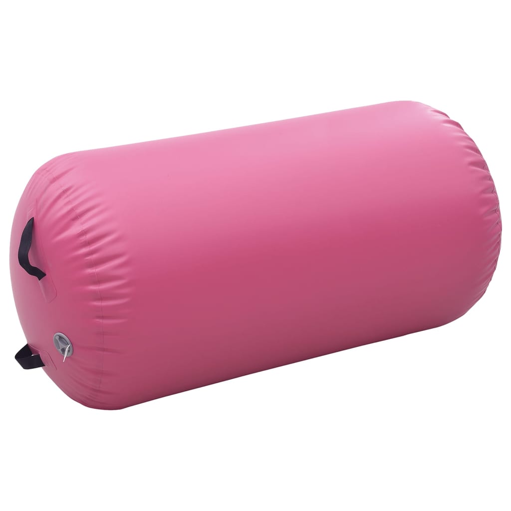 Oppblåsbar Gymnastikkrull Med Pumpe 120X90 Cm Pvc Rosa
