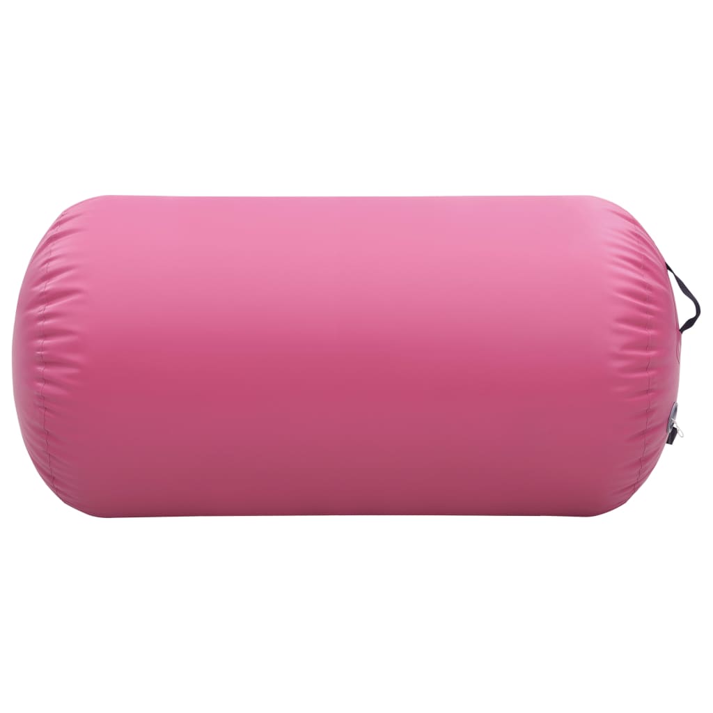 Oppblåsbar Gymnastikkrull Med Pumpe 120X90 Cm Pvc Rosa