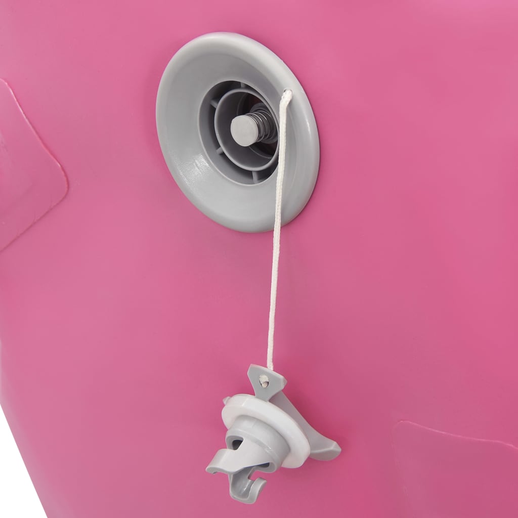 Oppblåsbar Gymnastikkrull Med Pumpe 120X90 Cm Pvc Rosa