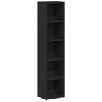 Cd-Skap 2 Stk Svart 21X16X93,5 Cm Sponplate