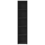 Cd-Skap 2 Stk Svart 21X16X93,5 Cm Sponplate