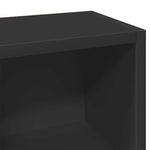 Cd-Skap 2 Stk Svart 21X16X93,5 Cm Sponplate