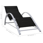 Solsenger 2 Stk Med Bord Aluminium Svart