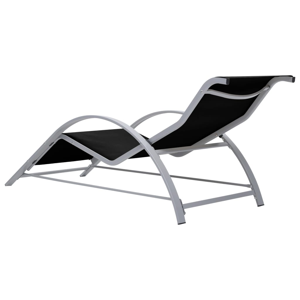 Solsenger 2 Stk Med Bord Aluminium Svart