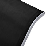 Solsenger 2 Stk Med Bord Aluminium Svart