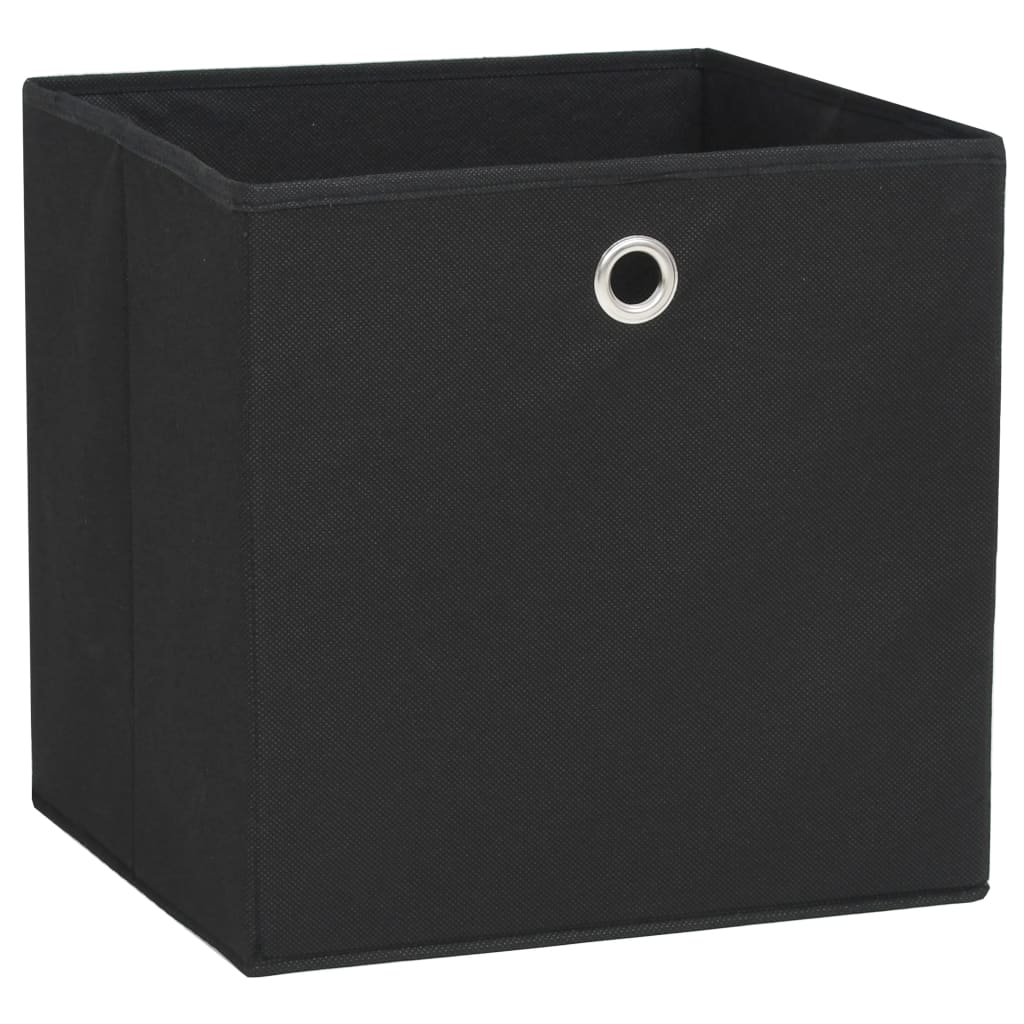 Oppbevaringsbokser 4 Stk Uvevd Stoff 28X28X28 Cm Svart