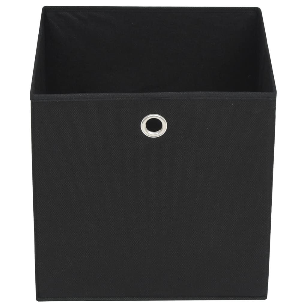 Oppbevaringsbokser 4 Stk Uvevd Stoff 28X28X28 Cm Svart