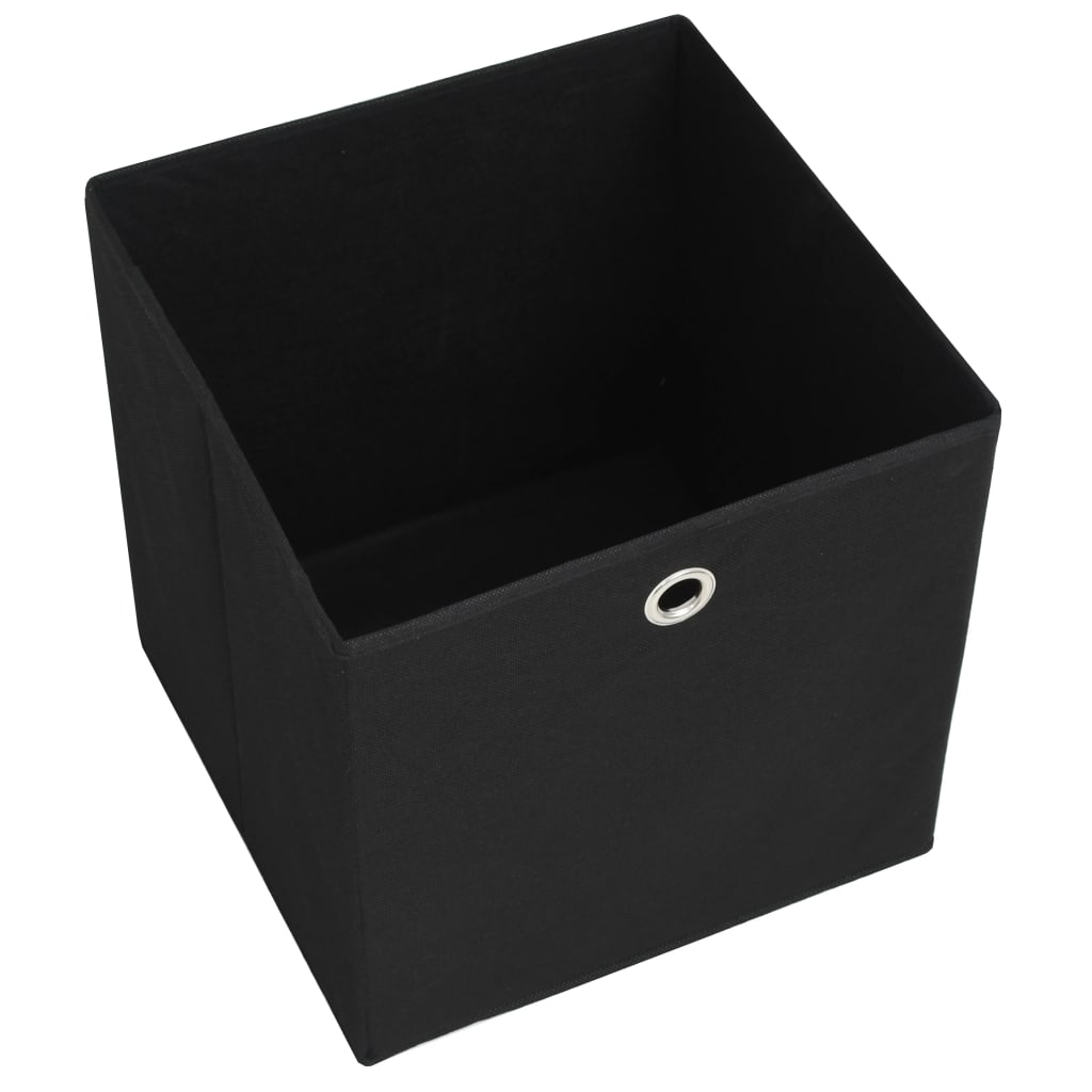 Oppbevaringsbokser 4 Stk Uvevd Stoff 28X28X28 Cm Svart