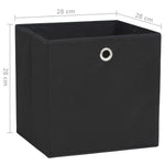 Oppbevaringsbokser 10 Stk Uvevd Stoff 28X28X28 Cm Svart