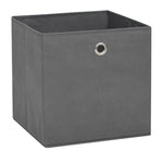 Oppbevaringsbokser 4 Stk Uvevd Stoff 28X28X28 Cm Grå