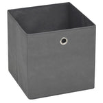 Oppbevaringsbokser 10 Stk Uvevd Stoff 28X28X28 Cm Grå