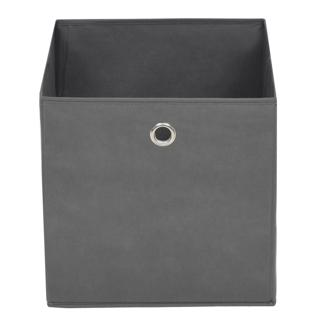 Oppbevaringsbokser 10 Stk Uvevd Stoff 28X28X28 Cm Grå