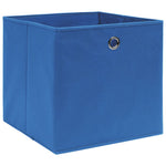 Oppbevaringsbokser 4 Stk Uvevd Stoff 28X28X28 Cm Blå