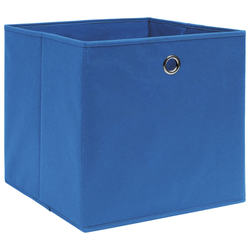 Oppbevaringsbokser 4 Stk Uvevd Stoff 28X28X28 Cm Blå
