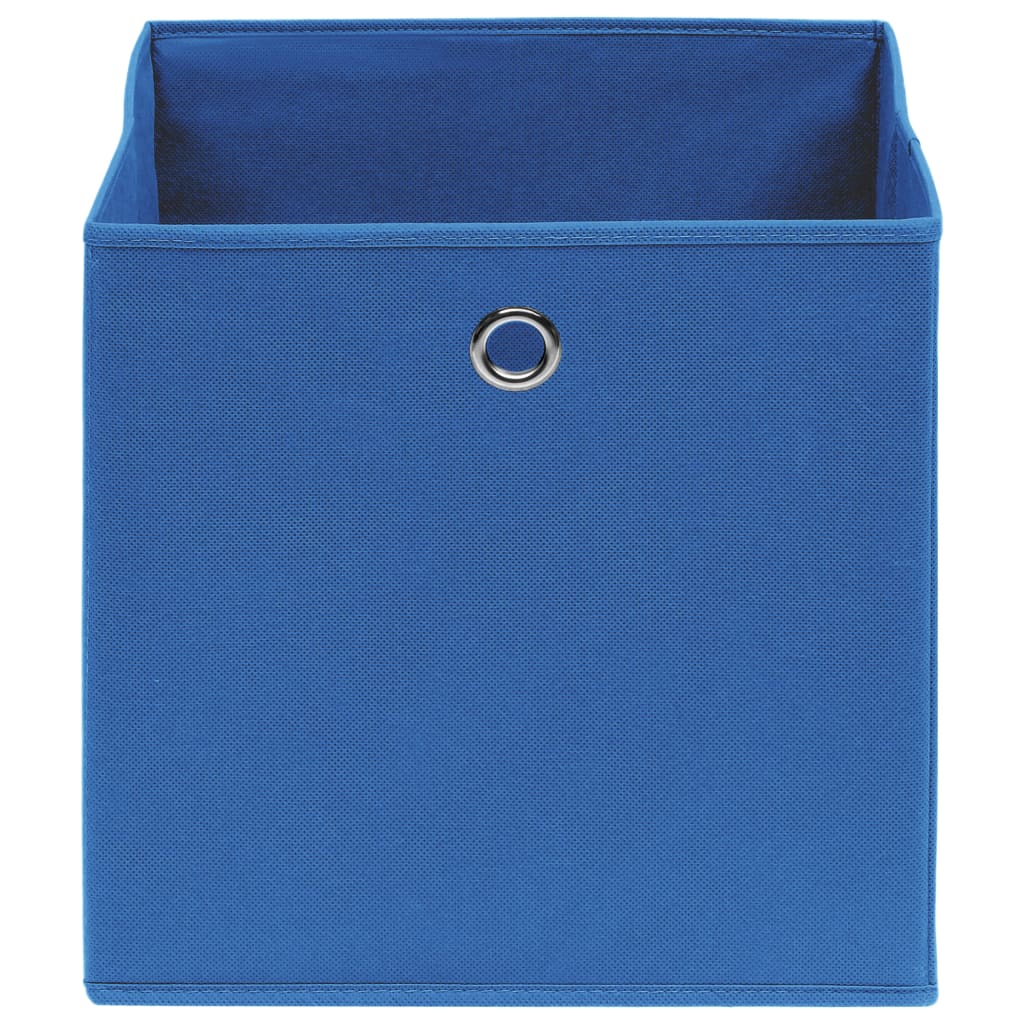 Oppbevaringsbokser 4 Stk Uvevd Stoff 28X28X28 Cm Blå