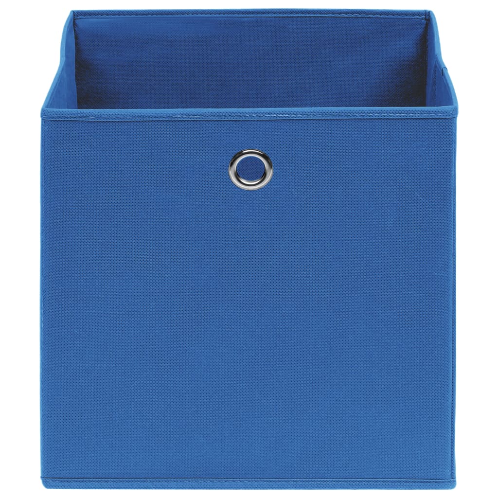 Oppbevaringsbokser 10 Stk Uvevd Stoff 28X28X28 Cm Blå