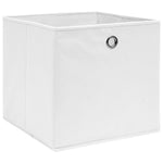 Oppbevaringsbokser 4 Stk Uvevd Stoff 28X28X28 Cm Hvit