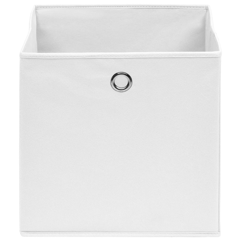 Oppbevaringsbokser 4 Stk Uvevd Stoff 28X28X28 Cm Hvit
