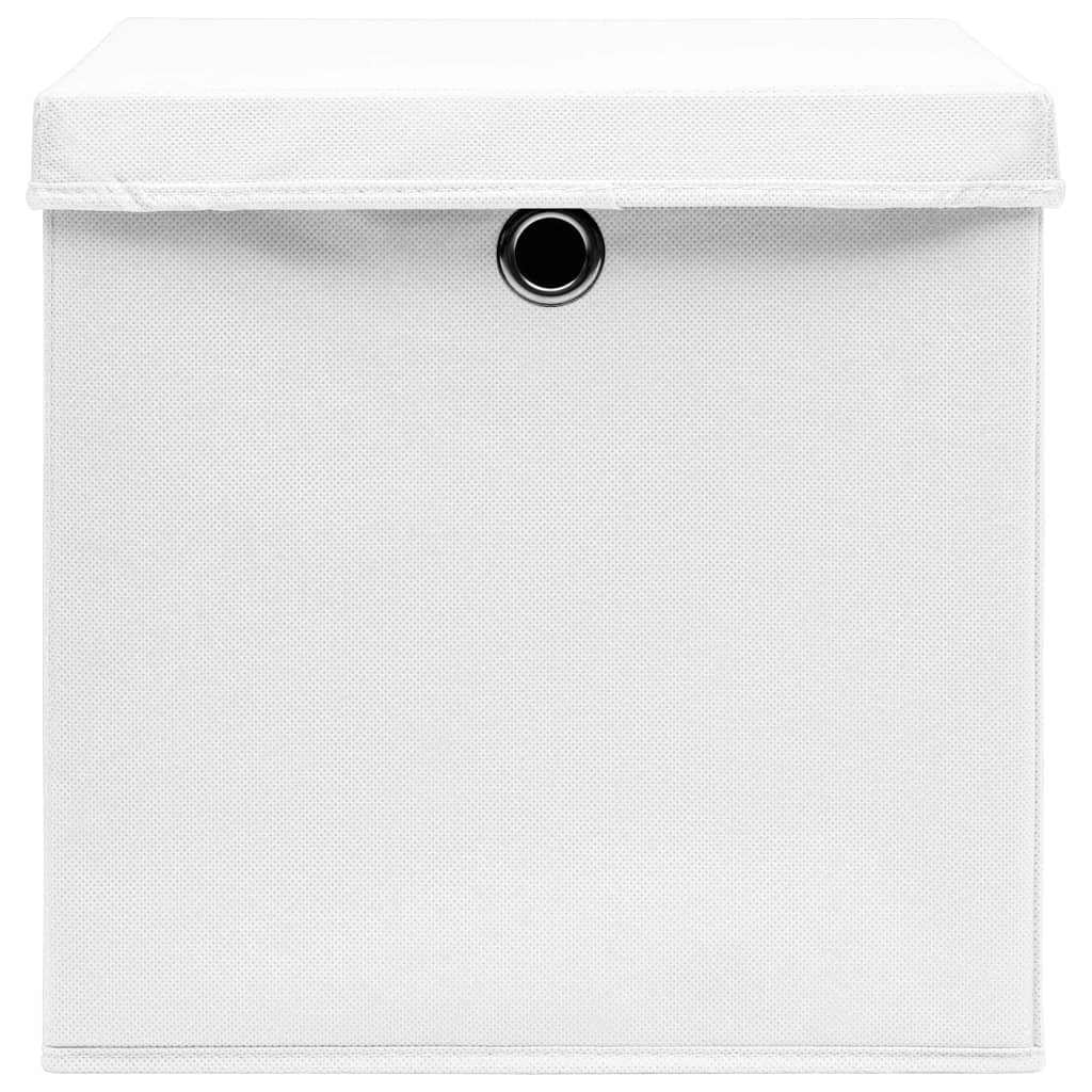 Oppbevaringsbokser Med Deksler 4 Stk 28X28X28 Cm Hvit