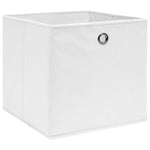 Oppbevaringsbokser 10 Stk Uvevd Stoff 28X28X28 Cm Hvit