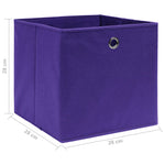 Oppbevaringsbokser 4 Stk Uvevd Stoff 28X28X28 Cm Lilla