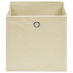 Oppbevaringsbokser 10 Stk Uvevd Stoff 28X28X28 Cm Kremhvit