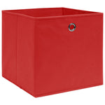 Oppbevaringsbokser 10 Stk Uvevd Stoff 28X28X28 Cm Rød