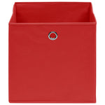 Oppbevaringsbokser 10 Stk Uvevd Stoff 28X28X28 Cm Rød