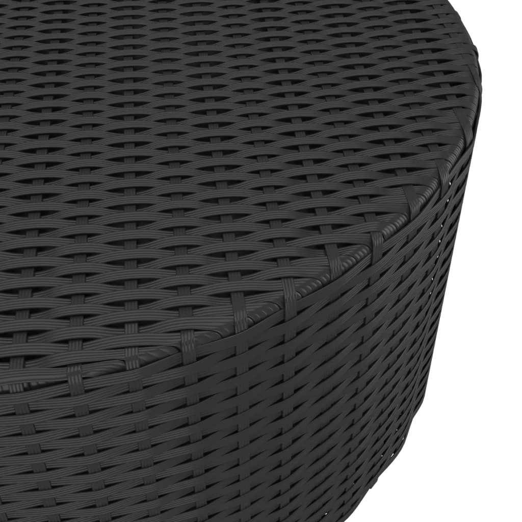 Tebord Svart 68X68X30 Cm Polyrotting
