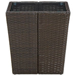 Tebord Brun 41,5X41,5X44 Cm Polyrotting Og Herdet Glass