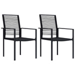 Hagestoler 2 Stk Pvc Rotting Svart