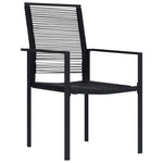 Hagestoler 2 Stk Pvc Rotting Svart