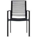 Hagestoler 2 Stk Pvc Rotting Svart