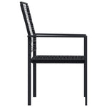 Hagestoler 2 Stk Pvc Rotting Svart