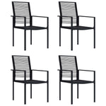 Hagestoler 4 Stk Pvc Rotting Svart